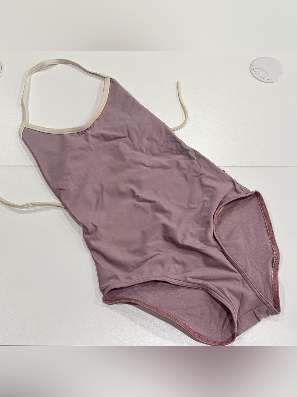 Yumiko Women's Small Kate Nylon Leotard Magic Pink Purple NWT High-Cut Leg Lined